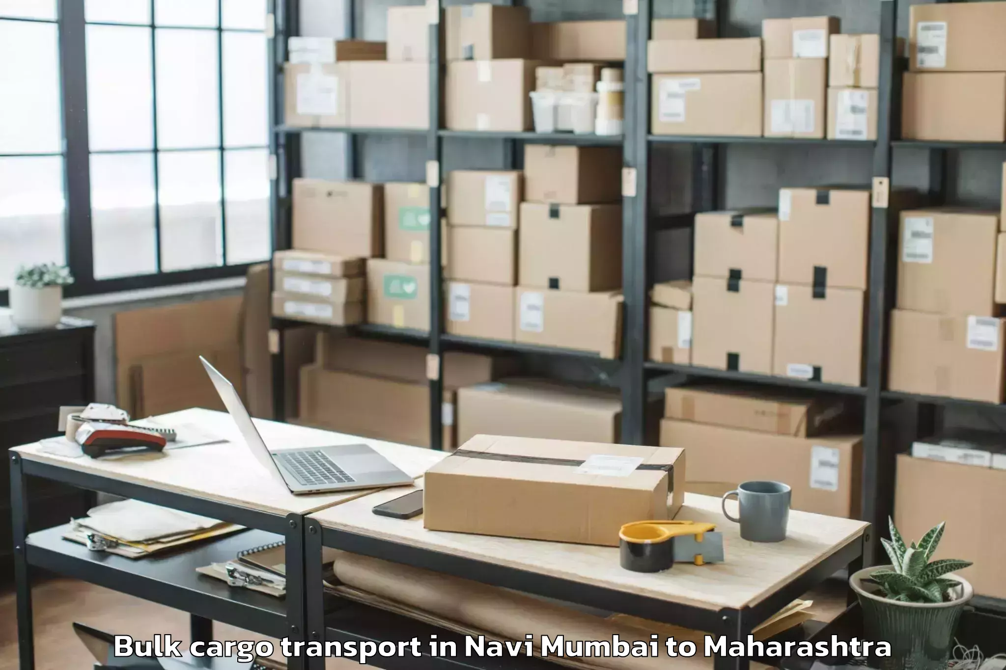 Top Navi Mumbai to Naigaon Khairgaon Bulk Cargo Transport Available